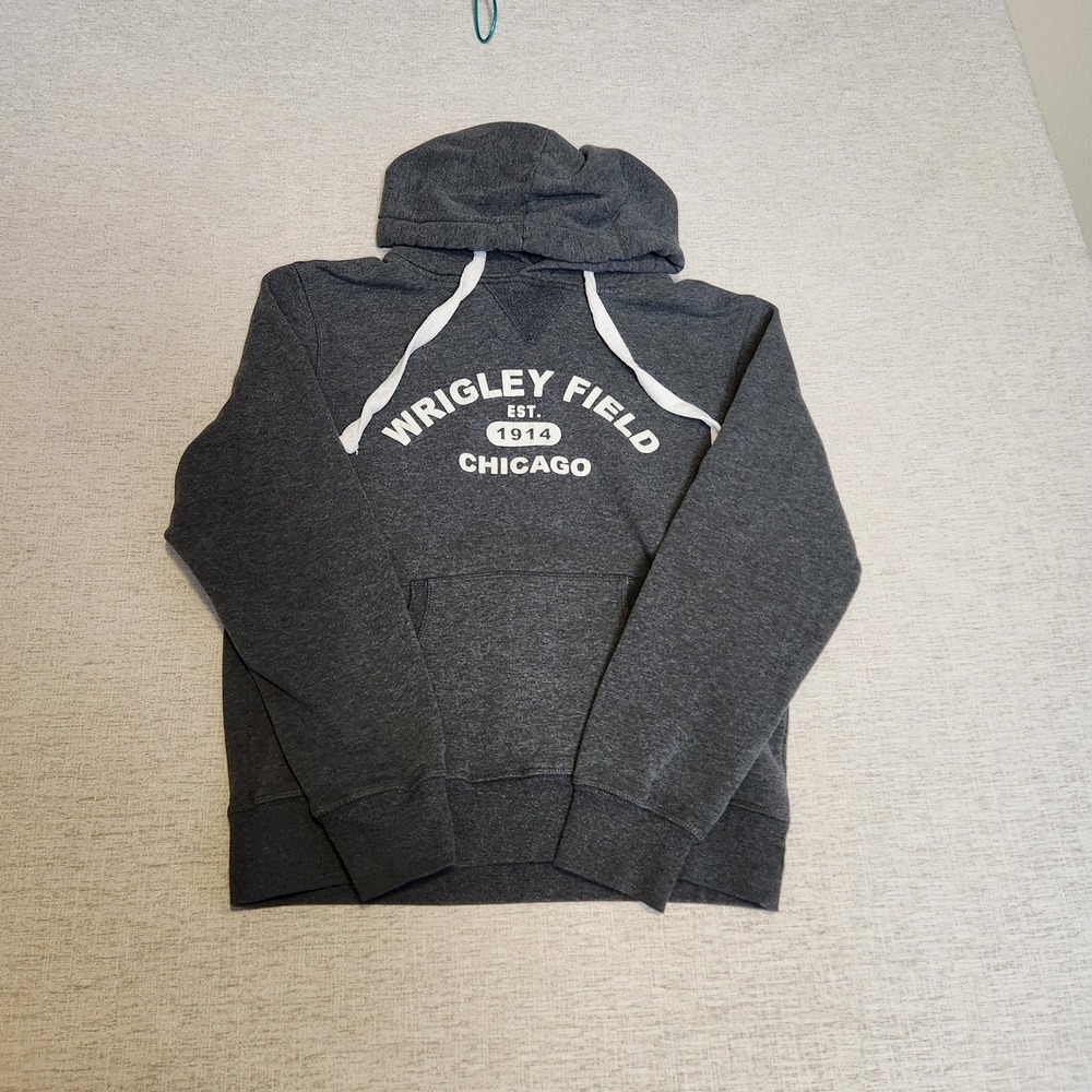 Fundy Wrigley Field Chicago Hoodie Small Charcoal Gray Graphic Sweatshirt